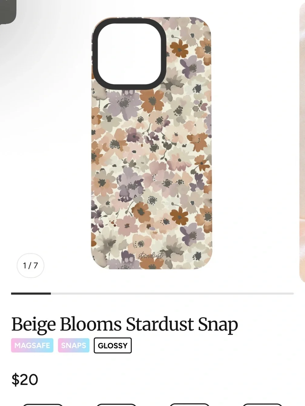 Beige Blooms Stardust Snap iPhone 16 Pro Max